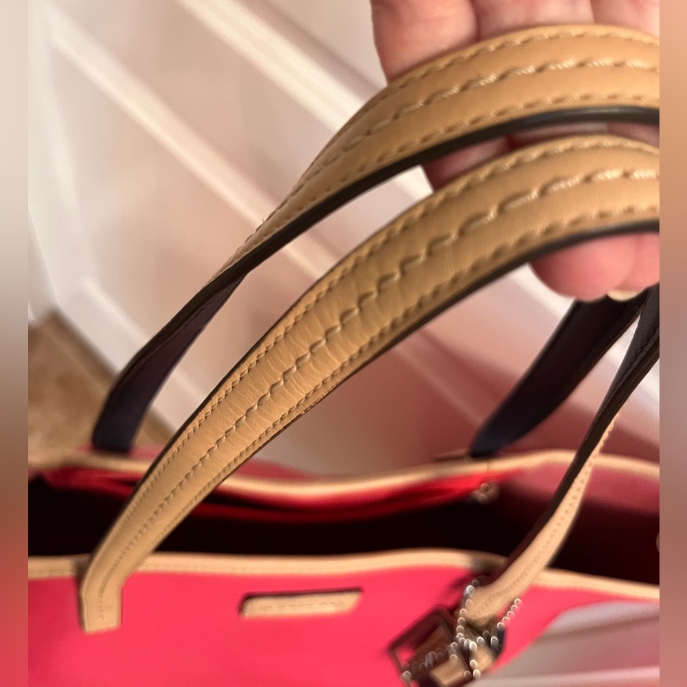 Coach Park Metro leather tote pomegranate pink EUC - Picture 15 of 16